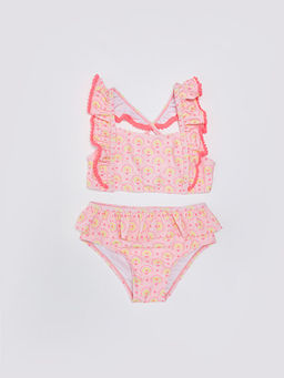 Bask?l? K?z Bebek Bikini Tak?m?
