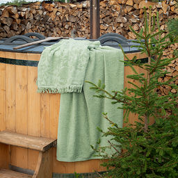 Набор махровых полотенец VERSAL 2 шт. (50х90 - 1 шт., 70х140 - 1шт.), 100% хлопок, 450 гр./кв.м. Сирень - Традиция фото 33