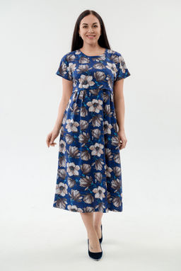 Платье женское из кулирки Миранда синий - Амадэль фото 24