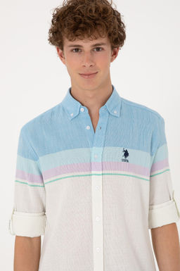 Erkek Mavi Uzun Kollu G_mlek Sepette S_rpriz _ndirim - U.s. polo assn фото 2