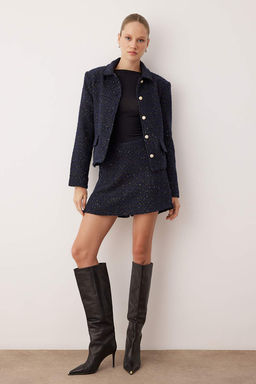 Lacivert Simli Tuvit S?k Sort & Bermuda TWOAW26ET00043 - Trendyolmilla фото 4