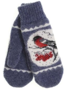 Варежки женские Снегирь в рамке КРУГ 3445-3