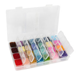 Gamma Органайзер пластиковый для бисера с ячейками 28 шт. ОМ-028 пластик 10.6 x 17.5 x 2.6 см прозрачный