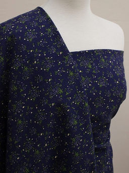 Теплый хлопок Мелкое соцветие на фиолетово-чернильном, СОРТ2, ш.1.45м, хлопок-100%, 160гр/м.кв - Купава фото 7