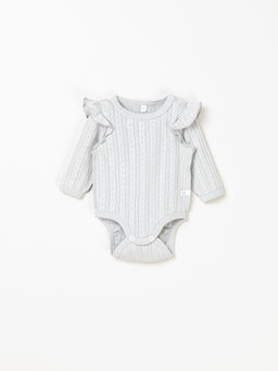 Боди с крылышками "Жемчуг" из ажурного хлопка 0+