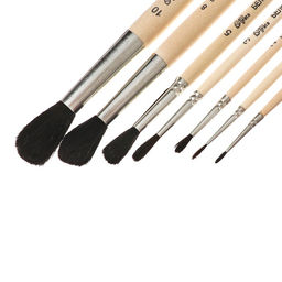 Набор кистей для рисования, белка, 7 штук: № 0.1.2.3.5.8,10, Calligrata, круглые, короткая ручка