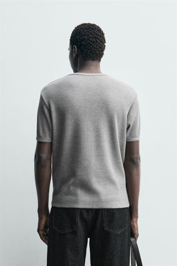CAMISETA ESTRUCTURA WAFFLE / Gris vigor? - Zara фото 3
