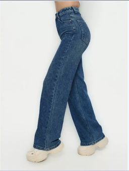 Джинсы трубы широкие палаццо прямые