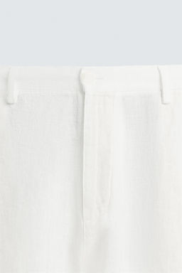RELAXED FIT 100% LINEN TROUSERS - Zara фото 8