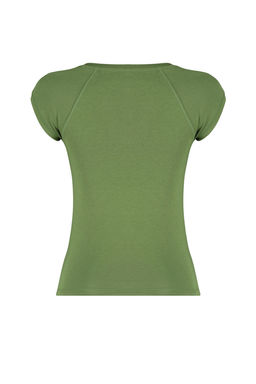 Trendyolmilla Beyaz Ay Kol Fitted/Vucuda Oturan Esnek Orme Bluz TWOSS24BZ00088  фото 15