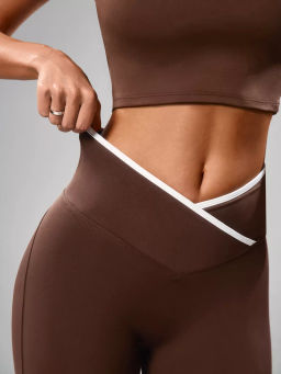 Спортивные леггинсы с перекрестным поясом - NEVERLATE фото 6