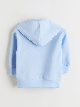 Kap??onlu Bask?l? Erkek ?ocuk Sweatshirt