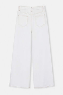 Trendyol Studio Ekru Tencel Kar?s?ml? Yuksek Bel Wide Leg Jeans TWOSS26JE00244 - Trendyolmilla фото 3