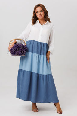 Платье Anastasia 1240.1 белый/голубой  фото 4