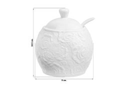 Сахарница 300 мл 9*9*10,5 см Белые розы + ложка - Elan gallery фото 2