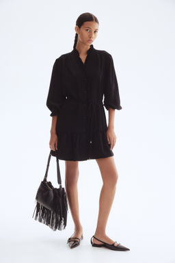 Vestido camisero con ribetes de volante - H&m фото 3