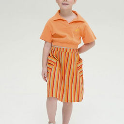 PELICAN, юбка для девочек, Оранжевый  фото 6