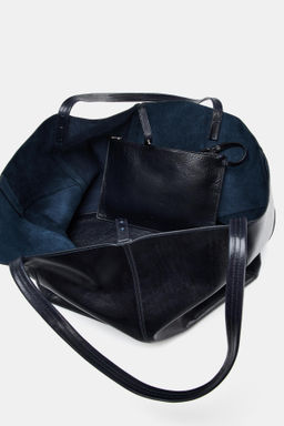 LEATHER MAXI TOTE BAG