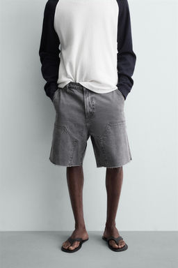 BERMUDA BOLSILLO CARPINTERO / Gris oscuro - Zara фото 2