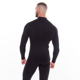 Термобельё мужское НАЧЁС (фуфайка, кальсоны) принт волк, цвет чёрный, размер 50