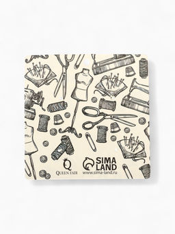 Набор значков (4 шт.) Швея, цветной в чёрном металле