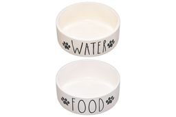 Набор 2 мисок для домашних питомцев 450 мл 28*14,5*6,5 см, с бамбуковой подставкой, белая - Elan gallery фото 7