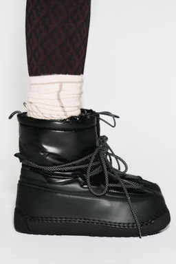 LAMINATED QUILTED ANKLE BOOTS - SKI COLLECTION