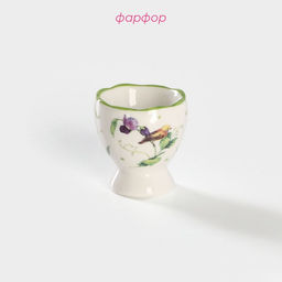 Подставка для яйца Доляна «Зелёный сад», 4.5×5 см, фарфор