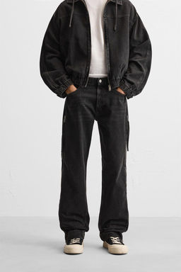 FLARE FIT JEANS WITH ZIPS - Zara фото 2