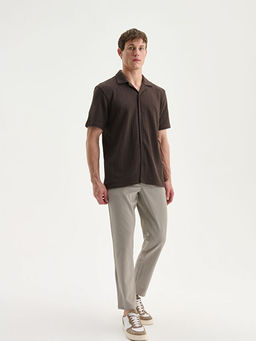 Regular Fit Resort Yaka K?sa Kollu Erkek G?mlek