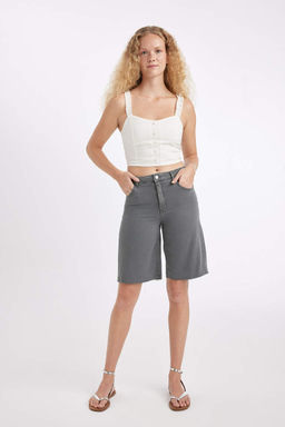 Блуза без рукавов с V-образным вырезом - Defacto фото 2