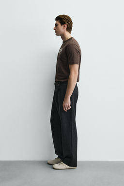 CAMISETA TEXTO BORDADO / Marr?n - Zara фото 4