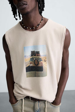 PRINTED KNIT TANK TOP - Zara фото 5