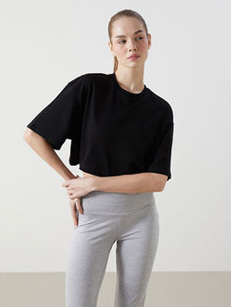 Bisiklet Yaka Oversize Kad?n Spor Ti??rt