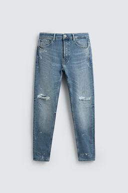 JEANS SKINNY FIT ROTOS / Azul claro - Zara фото 7
