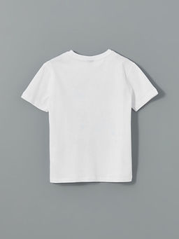 Bisiklet Yaka Bask?l? Erkek ?ocuk Ti??rt