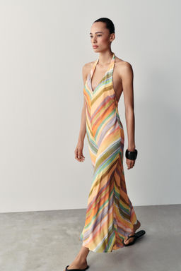 VESTIDO LARGO RAYAS / Multicolor - Zara фото 5