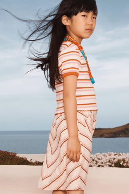 LIMITED EDITION STRIPED CROPPED T-SHIRT - Zara фото 3