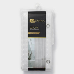 Штора для ванной SAVANNA «Квадраты», 180×180 см, PEVA, белая