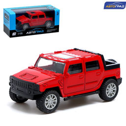 Машина металлическая Пикап, масштаб 1:43 инерция, цвет красный