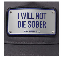 Бейсболка JOHN HATTER арт. 1-1054-U00 I Will Not Die Sober (темно-серый)  фото 4