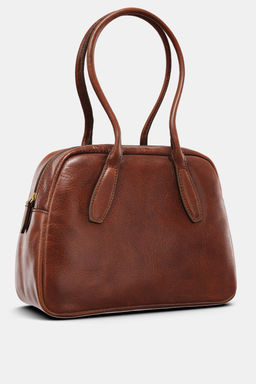 LEATHER BOWLING BAG - Zara фото 7