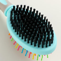 Двусторонняя щётка - расческа с волнистыми зубьями, средняя, 6 х 19 см, мятная - Пижон фото 4
