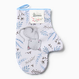 Варежка-прихватка Доляна Котенок 20х28 см, 35% хл, 65% пэ, ватин 250 г/м2  фото 4