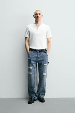 JEANS BOLSILLO CARPINTERO RELAXED FIT / Azul