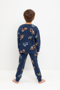 Crockid _ К 1587/синий космос,тракторы пижама дет  фото 3