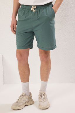TRENDYOL MAN Koyu Yesil Regular Fit %100 Pamuklu Beli Baglamal? Sort & Bermuda TMNSS25SR00003 - Trendyolmilla фото 3