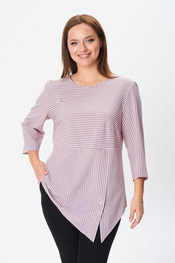 Блуза Modema 769/2 розово-серая полоска
