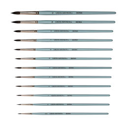 Кисть белка VISTA-ARTISTA 10231-04 круглая 10 шт короткая ручка №04 фото 4