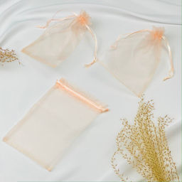 Мешочек: Органза персиковый (5 шт)